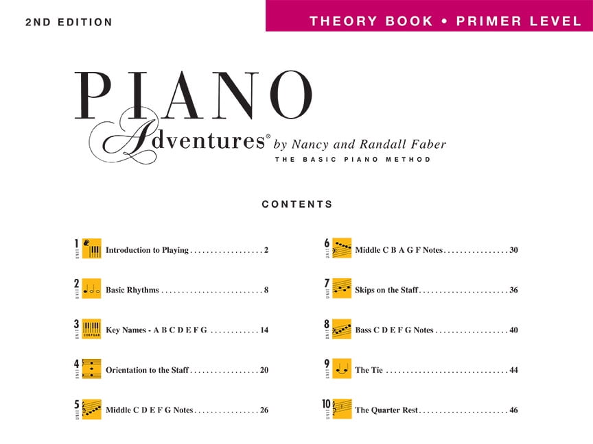 cebra parásito Verdulero Primer Level - Theory Book: Piano Adventures - Walmart.com