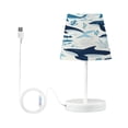 thumbnail image 7 of Table Lamp Small 5.9x10.8 Inches Table Lamps Night Light Tools & Home Improvement Bedroom Lamp Guest Room Lamp Study Lamp Office Lamp Blue Dolphin1, 7 of 7