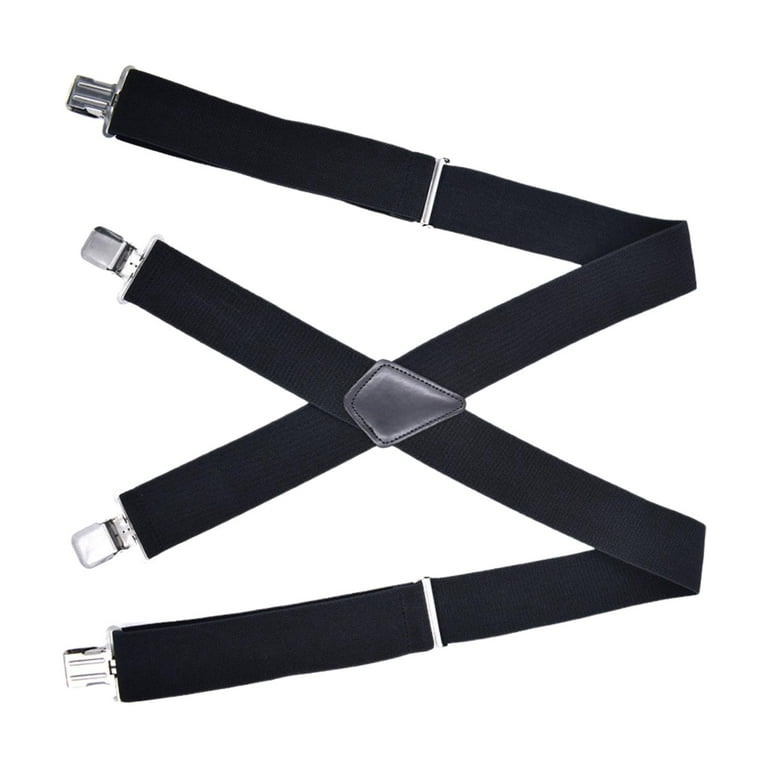 MELOTOUGH Heavy Duty Clip Suspenders for Men Men s Adjustable X Back Mens  Suspenders Straps with Clips Black Camo
