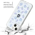 thumbnail image 5 of for iPhone 14 Case Clear with Design Flower Cute Protective Aesthetic Transparent Purple Rose Floral Pattern Women Girls Kawaii Sturdy Cool Phone Case Cover for iPhone 14 6.1 inch, 5 of 5