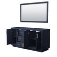 thumbnail image 2 of Wyndham Collection Miranda 66" Plywood Double Bathroom Vanity in Blue/Nickel, 2 of 5
