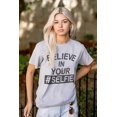 thumbnail image 3 of Believe in Your Selfie Hashtag Humor Women's Plus Size Graphic Tee Brisco Brands 3X, 3 of 4