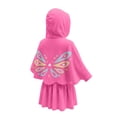 thumbnail image 5 of WhouRiu Girls Knit Cover Up Dress Fashion Graphic Long Sleeve Hooded Zip Up Dresses With Pockets Kids Comfortable Cute Casual Wear,2-3 Years, 5 of 7