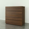 thumbnail image 3 of Nexera Modern 4 Drawer Dresser in Walnut, 3 of 5