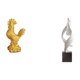thumbnail image 1 of Escultura de pollo, estatua de arte abstracto, figura de resina, colección de decoración para el hogar, artesanías con líneas suaves y detalles realis, 1 of 8