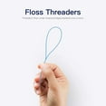 thumbnail image 2 of 150 Count Floss Threaders for Braces, Bridges, and Implants (3 Packs of 50) - Flexible Nylon Threading Loops - Slim & Durable Dental Floss Helpers for Crowns & Orthodontic Appliances, 2 of 4