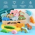 thumbnail image 4 of Wooden Animal Stacked Balance Toys Babies Early Learning Parenting Games, 4 of 7