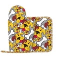 thumbnail image 2 of Honeii Cute Dog patten Oven Mitts and Pot Holders Sets, Baker Oven Mitts, Mittens for Kitchen Decor, Baking Lover over Gloves Gifts, 2 of 7
