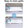 thumbnail image 4 of EcoNesxp Pratique X Ensemble de 3 Pcs Sac de Rangement sous Vide Très Grand Gain de Place Transparent compression Maximale Anti-Moisissure Anti-Insectes Imperméable Anti-Poussière Sac de compression Scellé 73 X 130 cm, 4 of 5