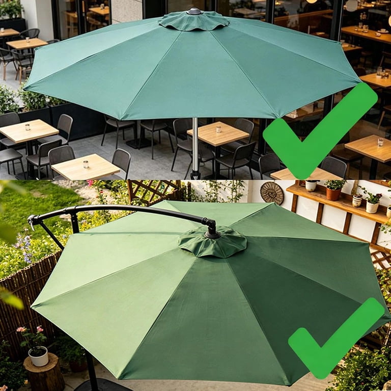 13 ft patio umbrella replacement canopy for Phi Villa 13' Outdoor Double Sided Replacement umbrella canopy for 13ft 8 ribs patio umbrella(Canopy Only) 6.5/7.5/8/9/10/10.8/11.5/13ft Patio Umbrella Replacement Canopy,