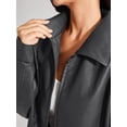 thumbnail image 4 of Women's Oversized Jackets, Leather Faux Motorcycle Plus Size Moto Biker Coat Fall Outfits Fashion Clothes, 4 of 11