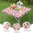 thumbnail image 4 of Pink Cow Strawberry Oval Pattern Square Fitted Tablecloth with Elastic Edge,Square Table Cover,Washable Elastic Table Cover for Home Kitchen Party Decor 36in(91cm), 4 of 6