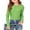Mint Green, variant on RTKFRFLM Girls Ribbed Long Sleeve T-Shirt Slim Fit Crewneck Stretchy Casual Base Layer Brown 13-14 Years