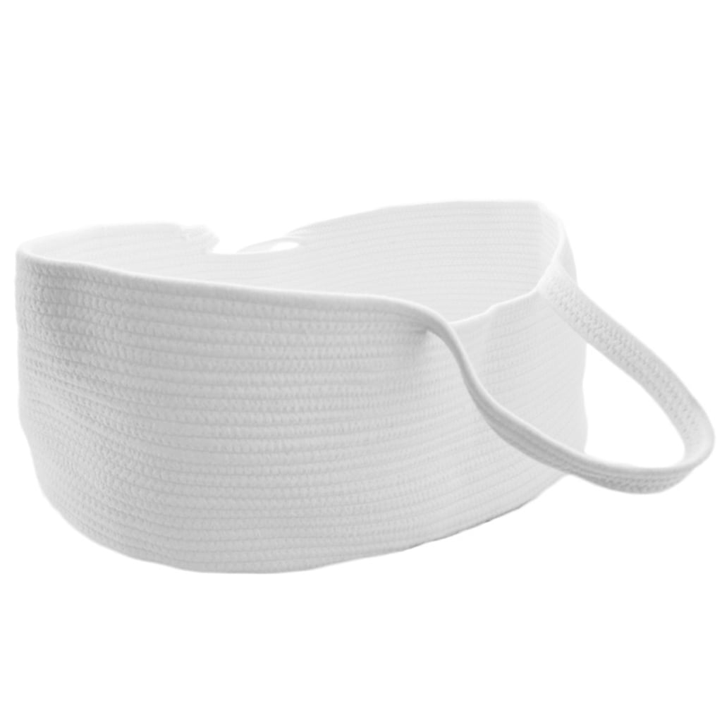 Portable Baby Moses Basket Carrier Cotton Rope Woven Crib Newborn