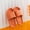 Orange, variant on Flash Deals ABPWLY Womens Mens Solid Color Slippers Super Soft Breathable Non-Slip Bedroom Home Slippers