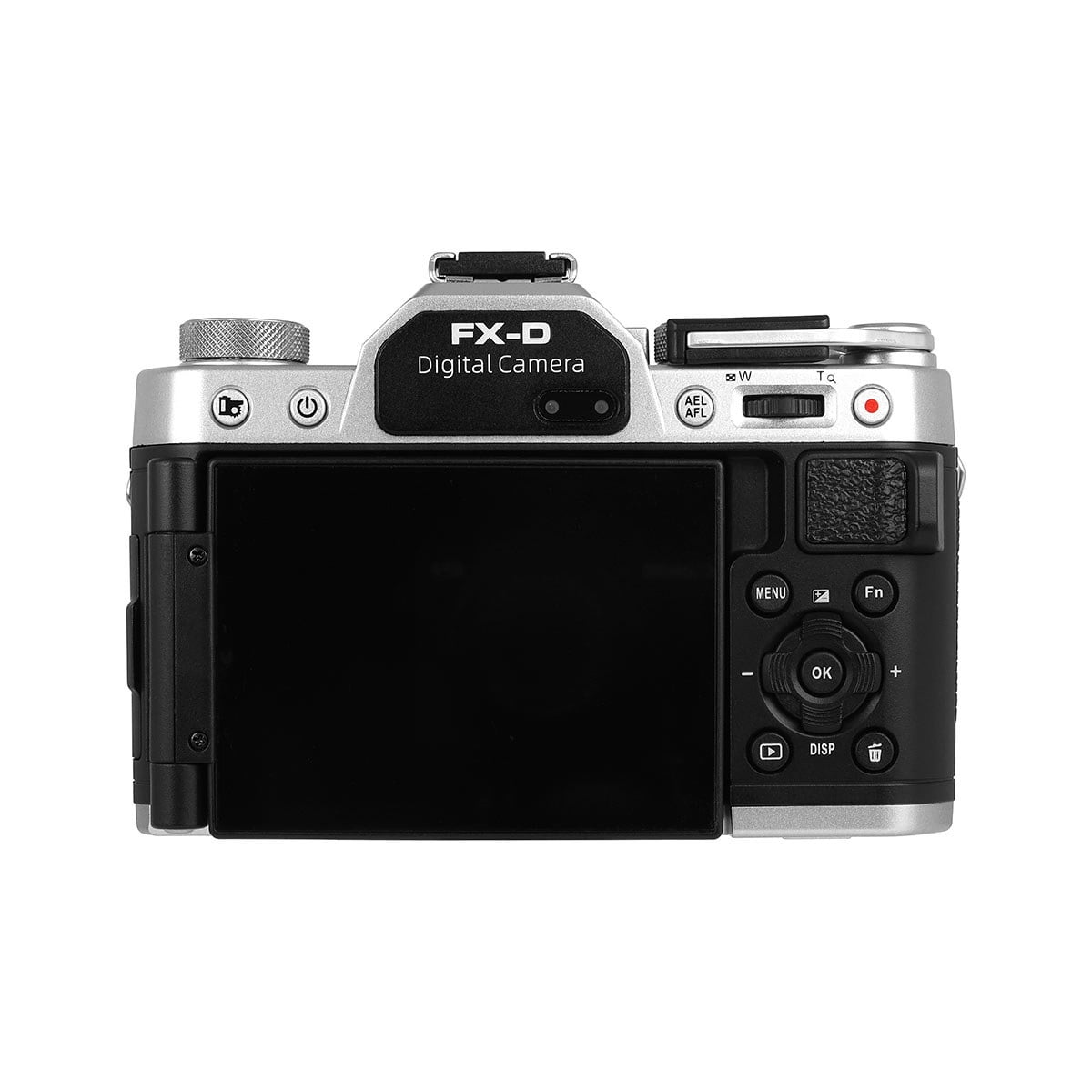 Yashica FX-D 100 13MP 4K Ultra HD Digital Film Simulation Camera, Black/Silver