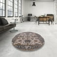 thumbnail image 3 of Ahgly Company Indoor Rectangle Mid-Century Modern Puce Purple Oriental Area Rugs, 7' x 9', 3 of 6