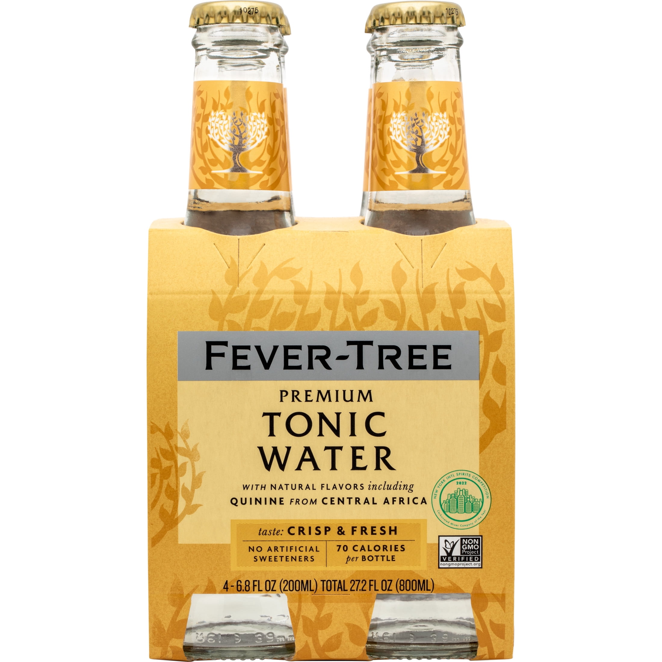 Fever-Tree Premium Tonic, 4 Pack, 200 ML Glass Bottles, 0% ABV