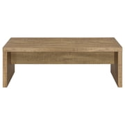 Coaster Home Furnishings Rectangular Farmhouse Coffee Table Rustic Wood Centerpiece, Mango