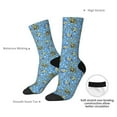 thumbnail image 4 of Cauagu Blue paisley pattern Print Crew Socks for Women and Men,Adult Athletic Running Socks 1-Pair Sports Socks Work Gear Socks with Moisture Wicking, 4 of 6