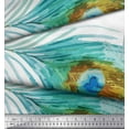thumbnail image 2 of Soimoi Viscose Chiffon Fabric Peacock Feather Decor Fabric Printed Yard 42 Inch Wide, 2 of 3