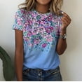 thumbnail image 4 of Fashion Women‘s T Shirt Floral Graphic Harajuku Clothing O-neck Tops Pullover 3D Print Short Sleeve Tees Loose Streetwear Summer, 4 of 7