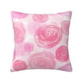 thumbnail image 1 of ZICANCN Pink Roses Decorative Throw Pillow Covers, Bed Couch Sofa Decorative Knit Pillow Covers for Living Room Farmhouse, 22"x22", 1 of 8