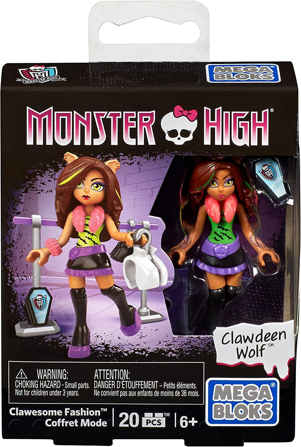 mega bloks monster high clawdeen wolf clawesome fashion pack