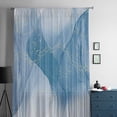 thumbnail image 5 of Navy Blue Ombre Marble Semi Sheer Curtains Drapes for Living Room,Bedroom,French Doors Window 72 Inches Long,Yellow Modern Geometric Abstract Art Rod Pocket Chiffon Curtain Drapery Voile Drape Panel, 5 of 6
