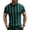 Green, variant on Men's Knit Vertical Striped Short Sleeve Mock Neck T-Shirt, Casual Slim Fit Top, Breathable Ribbed Knitwear for Smart Casual Style and Everyday Wear White XXL