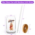 thumbnail image 5 of Happy Thanksgiving Cocker Spaniel with Turkey Pumpkins Autumn Vibes 16oz Glass Cup Mug Cockers Dog Lover Gifts Glass Can with Bamboo Lid and Straw - 12018, 5 of 5