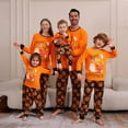 thumbnail image 2 of QTAMYYDS Halloween Family Pajama Set, Long Sleeve & Long Pants Style, Comfortable Fabric, Orange Base with Pumpkin Patterns, Suitable for All Family Members, Multiple Sizes Available, 2 of 6