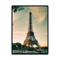 thumbnail image 1 of RYLABLUE Couverture en Polaire Tour Eiffel et Arbre 58x80 Pouces, 1 of 3