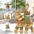 thumbnail image 3 of Accent Collection Buddha Statue on Elephant Figurine, 10" Tabletop Decor for Meditation Room, 3 of 5