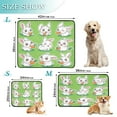 thumbnail image 3 of Qxltty Cute White Rabbits Eating Carrots Cat litter Pads Pet Set of 3 Diaper Mats Center Anti-leakage Layer Absorbent Soft and Comfortable, 3 of 7
