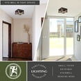 thumbnail image 4 of Colton 12-in W Brown Wood Cage Flush Mount Ceiling Light Fixture, 4 of 10