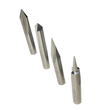 Engraving CNC Wood Carving Router Bit Set - 4pcs - Solid Carbide - 1/4” Shanks