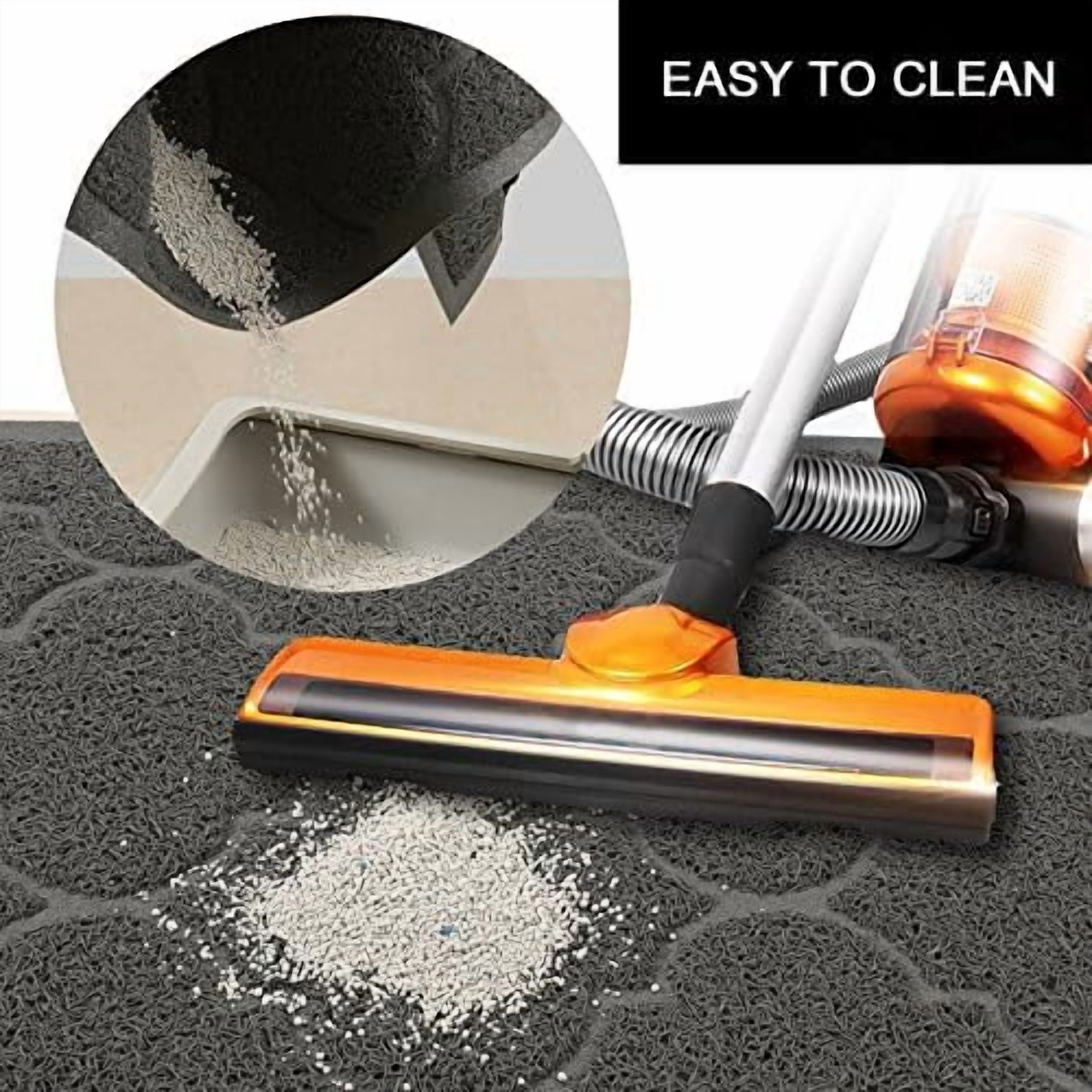 LittleTiger Cat Litter Mat, XL Super Size, Phthalate Free, Easy to Clean, 46x35 Inches, Durable, Soft on Paws, Large Litter Mat. Black