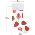 thumbnail image 2 of Coolnut Strawberry Christmas Stocking Personalized Large Candy Stocking, Xmas Stockings Decoration Hanging Gift for Family Holiday Party Ornaments Decor Fireplace, 2 of 7