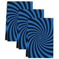 thumbnail image 2 of Blue Black Kitchen Towels Set of 3, Farmhouse Striped Spiral Vortex Abstract Absorbent Dish Towels for Kitchen, Microfiber Hand Towel, Quick Drying Tea Towel for Cleaning Decorative Dishcloths, 2 of 7