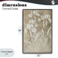 thumbnail image 4 of Stupell Industries Traditional Neutral Iris Botanical Study Black Framed Giclee Art, 12 x 18, by Petals Prints Design, 4 of 8