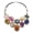 Multicolor, variant on Round Multicolor Agate Mosaic Bib Statement Necklace