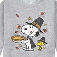 thumbnail image 3 of Men's Peanuts Thanksgiving Scene Sweatshirt Color: Gray Size: XXL, 3 of 6