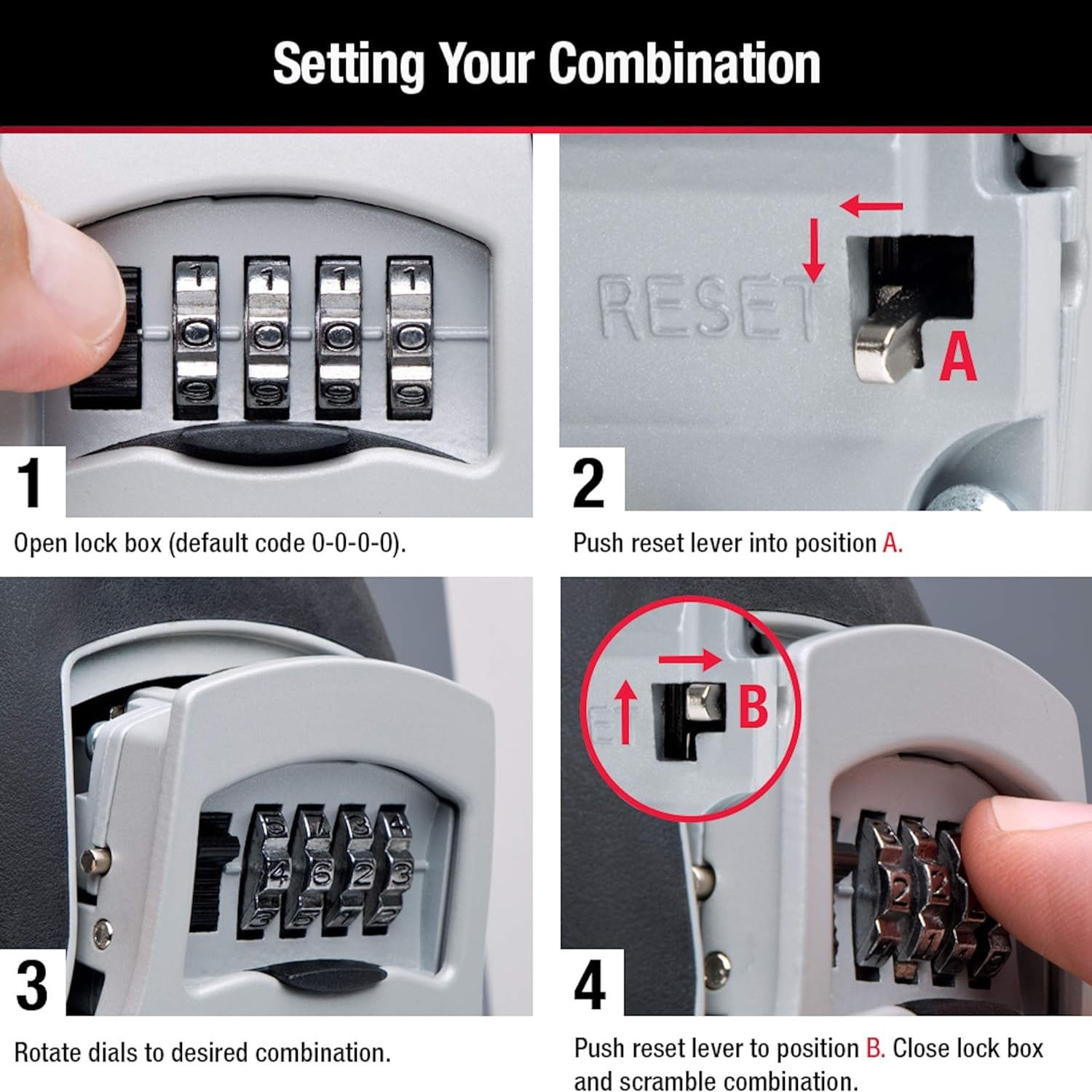 Key Lock Box Outdoor Lock Box for House Keys Key Safe with Combination Lock ,House, Apartment, Office Key Storage