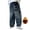 Blue, variant on HXWCHs Boys Uniform Approved Pants Winter Warm Lined Baggy Jeans for Boys Elastic Waist Wide Leg Denim Cargo Trousers with Multiple Pockets 13-14 Years Blue