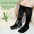 thumbnail image 2 of Diabetic Socks, AMITOFO Walking Boot Socks for Men & Women - Comfortable Premium Bamboo Viscose Socks for Casted Foot & Walking Boot Liner, Loose Top Knee-High Socks,Black, 2 of 5