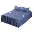 thumbnail image 2 of PONPRNGY Set of 3 Ruffle Farmhouse Skirt Bedspread Set for Home, 78x86 inch, Includes 2 Pillowcases, 2 of 9