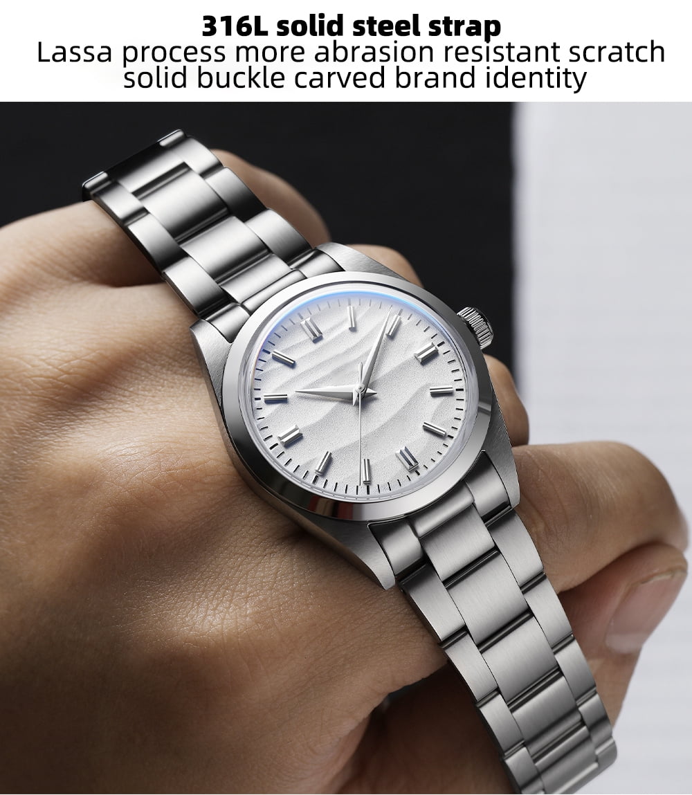 ADDIESDIVE 36mm Men's Watch Dive 100m with Japanese VH31 Quartz Movement, 316L Stainless Steel, Dress Casual  AD2030