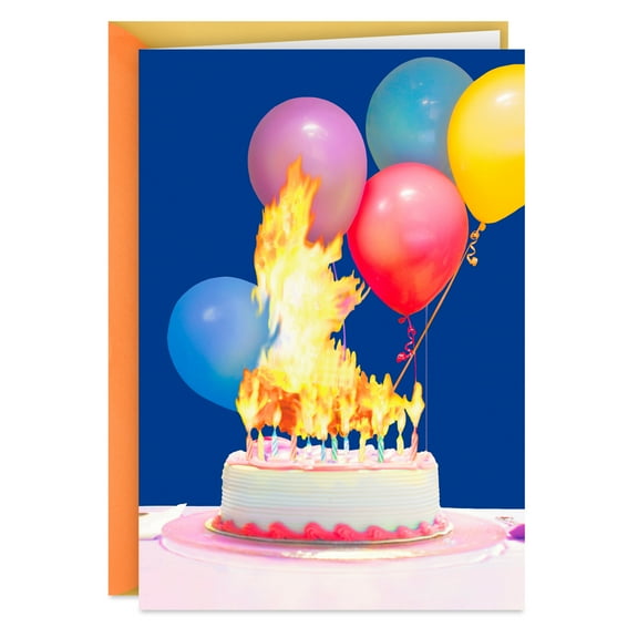 Hallmark Greeting Card BD FLAMING CK