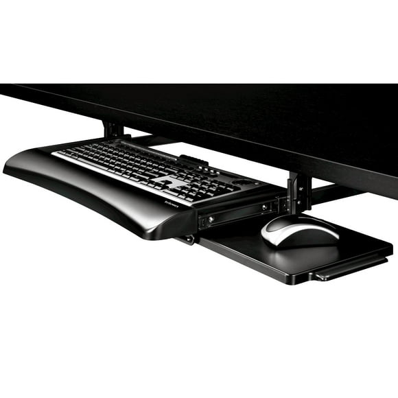 Cajón para teclado Fellowes Office Suites Underdesk, negro/plateado